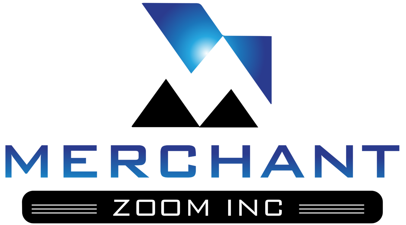A logo of the company merchand zoom inc.