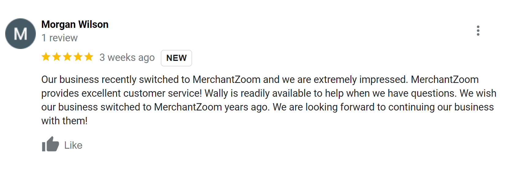 A review of wally 's new website.